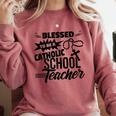 Blessed To Be A Catholic School Teacher Christian Teaching Comfort Colors Sweatshirt Crimson Blessed To Be A Catholic School Teacher Christian Teaching Comfort Colors Sweatshirt Crimson