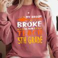 My Broom Broke So Now I Teach 5th Grade Halloween Teacher Comfort Colors Sweatshirt Crimson My Broom Broke So Now I Teach 5th Grade Halloween Teacher Comfort Colors Sweatshirt Crimson