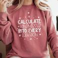 Calculate Kindness Into Every Equation Math Teacher Orange Comfort Colors Sweatshirt Crimson Calculate Kindness Into Every Equation Math Teacher Orange Comfort Colors Sweatshirt Crimson