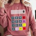 Calculator Math Teacher Halloween Costumes Women Men Adults Comfort Colors Sweatshirt Crimson Calculator Math Teacher Halloween Costumes Women Men Adults Comfort Colors Sweatshirt Crimson