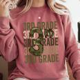 Camo Team 3rd Grade Squad Back To School Teacher Kids Boys Comfort Colors Sweatshirt Crimson