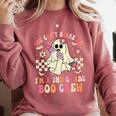 You Can't Scare Me Im A 2nd-Grade Boo Crew Teacher Halloween Comfort Colors Sweatshirt Crimson