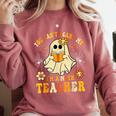 You Can't Scare Me I'm A Math Teacher Halloween Ghost Comfort Colors Sweatshirt Crimson