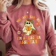 You Can't Scare Me I'm A School Teachers Assistant Halloween Comfort Colors Sweatshirt Crimson