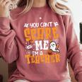 You Can't Scare Me I'm A Teacher Halloween Spooky Season Comfort Colors Sweatshirt Crimson