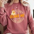 You Can't Scare Me I Teach 2nd Grade Teacher Halloween Ghost Comfort Colors Sweatshirt Crimson
