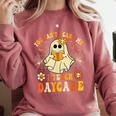 You Can’t Scare Me I Teach Daycare Teacher Halloween Ghost Comfort Colors Sweatshirt Crimson You Can’t Scare Me I Teach Daycare Teacher Halloween Ghost Comfort Colors Sweatshirt Crimson
