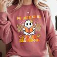 You Can't Scare Me I Teach Preschool Ghost Halloween Teacher Comfort Colors Sweatshirt Crimson You Can't Scare Me I Teach Preschool Ghost Halloween Teacher Comfort Colors Sweatshirt Crimson