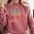 Capital Letters And Periods Bruh Teacher Comfort Colors Sweatshirt Crimson Capital Letters And Periods Bruh Teacher Comfort Colors Sweatshirt Crimson