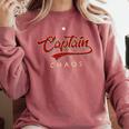 Captain Chaos Shirt For Parent Teacher Or Crazy Child Comfort Colors Sweatshirt Crimson Captain Chaos Shirt For Parent Teacher Or Crazy Child Comfort Colors Sweatshirt Crimson