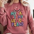 My Cat Ate My Lesson Plans Teacher Cat Humor Comfort Colors Sweatshirt Crimson My Cat Ate My Lesson Plans Teacher Cat Humor Comfort Colors Sweatshirt Crimson