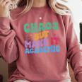 Chaos But Make It Academic Teacher Back To School Comfort Colors Sweatshirt Crimson Chaos But Make It Academic Teacher Back To School Comfort Colors Sweatshirt Crimson