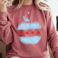 Chicago Flag Teacher School Cute Comfort Colors Sweatshirt Crimson Chicago Flag Teacher School Cute Comfort Colors Sweatshirt Crimson