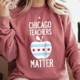 Chicago Teachers Matter Support Union Education Red For Ed Raglan Baseball Tee Comfort Colors Sweatshirt Crimson