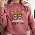Chihuahua 100 Days Of School Rainbow Glasses Teacher Comfort Colors Sweatshirt Crimson Chihuahua 100 Days Of School Rainbow Glasses Teacher Comfort Colors Sweatshirt Crimson