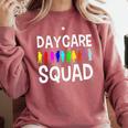 Childcare Daycare Squad Daycare Teacher Men Women Comfort Colors Sweatshirt Crimson