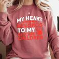 Childcare My Heart Belongs To Children Daycare Teacher Men Women Comfort Colors Sweatshirt Crimson