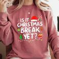 Is It Christmas Break Yet Xmas Holiday Teacher Women Comfort Colors Sweatshirt Crimson Is It Christmas Break Yet Xmas Holiday Teacher Women Comfort Colors Sweatshirt Crimson