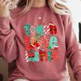 Christmas Coquette Bow Teacher Teach Love Inspire Comfort Colors Sweatshirt Crimson Christmas Coquette Bow Teacher Teach Love Inspire Comfort Colors Sweatshirt Crimson