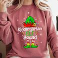 Christmas Kindergarten Elf Squad Teacher Student Comfort Colors Sweatshirt Crimson Christmas Kindergarten Elf Squad Teacher Student Comfort Colors Sweatshirt Crimson