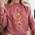 Christmas Musical Note Music Lover Teacher Sing Carols Jesus Comfort Colors Sweatshirt Crimson
