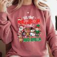 Christmas Sped Teacher Tis The Season For Inclusion Women Comfort Colors Sweatshirt Crimson