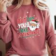 Christmas Teacher Surprise Did You Take Attendance Comfort Colors Sweatshirt Crimson