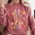 In This Classroom Everyone Is Welcome For Teacher Comfort Colors Sweatshirt Crimson In This Classroom Everyone Is Welcome For Teacher Comfort Colors Sweatshirt Crimson