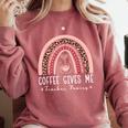 Coffee Gives Me Teacher Powers Leopard Rainbow Teacher Comfort Colors Sweatshirt Crimson Coffee Gives Me Teacher Powers Leopard Rainbow Teacher Comfort Colors Sweatshirt Crimson