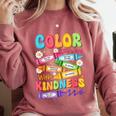 Color The World With Kindness Teachers Back To School Comfort Colors Sweatshirt Crimson Color The World With Kindness Teachers Back To School Comfort Colors Sweatshirt Crimson