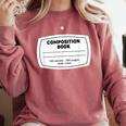 Composition Notebook Halloween Costume Teacher Student Comfort Colors Sweatshirt Crimson Composition Notebook Halloween Costume Teacher Student Comfort Colors Sweatshirt Crimson