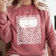 Composition Notebook Matching Group Halloween Teachers Comfort Colors Sweatshirt Crimson