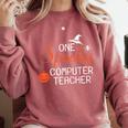 Computer Teacher Halloween Spooky Men Women Kids Comfort Colors Sweatshirt Crimson Computer Teacher Halloween Spooky Men Women Kids Comfort Colors Sweatshirt Crimson