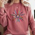 Cool Brush Heart Shape Art Teacher Paint For Artist Painter Comfort Colors Sweatshirt Crimson