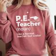 Cool PE Teacher Art For Men Women Physical Education Teacher Comfort Colors Sweatshirt Crimson