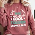 Cool Teacher Saying Teaching Student Men Women Comfort Colors Sweatshirt Crimson
