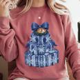 Coquette Bow Book Tree Merry Christmas Xmas Teacher Holiday Comfort Colors Sweatshirt Crimson Coquette Bow Book Tree Merry Christmas Xmas Teacher Holiday Comfort Colors Sweatshirt Crimson