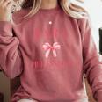 Coquette Bow Paraprofessional School Para Squad Teacher Aide Comfort Colors Sweatshirt Crimson
