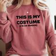 THIS IS MY COSTUME Eraser Teacher Halloween Costume Comfort Colors Sweatshirt Crimson