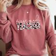 Cow Print For Elementary School First Grade Teachers Comfort Colors Sweatshirt Crimson Cow Print For Elementary School First Grade Teachers Comfort Colors Sweatshirt Crimson