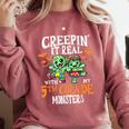 Creepin It Real Monster School 5th Grade Teacher Halloween Comfort Colors Sweatshirt Crimson Creepin It Real Monster School 5th Grade Teacher Halloween Comfort Colors Sweatshirt Crimson