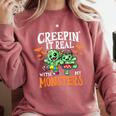 Creepin It Real Monster School Teacher Principal Halloween Comfort Colors Sweatshirt Crimson Creepin It Real Monster School Teacher Principal Halloween Comfort Colors Sweatshirt Crimson