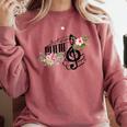 Cut Music Teacher Shirt With a Piano Keys Notes And Flowers Comfort Colors Sweatshirt Crimson Cut Music Teacher Shirt With a Piano Keys Notes And Flowers Comfort Colors Sweatshirt Crimson