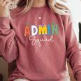 Cute Admin Squad Crew Team Back To School Teacher For Men Women Comfort Colors Sweatshirt Crimson Cute Admin Squad Crew Team Back To School Teacher For Men Women Comfort Colors Sweatshirt Crimson