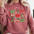Cute Coquette Pencil Bow Christmas School Teacher Student Comfort Colors Sweatshirt Crimson Cute Coquette Pencil Bow Christmas School Teacher Student Comfort Colors Sweatshirt Crimson