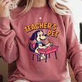 Cute Elementary School Student Dog Teacher's Pet Comfort Colors Sweatshirt Crimson