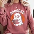 Cute Ghost Book Reading Books Lover Retro Halloween Teacher Comfort Colors Sweatshirt Crimson Cute Ghost Book Reading Books Lover Retro Halloween Teacher Comfort Colors Sweatshirt Crimson