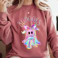 Cute Ghost Book Reading Halloween Teacher Top Girls Women Comfort Colors Sweatshirt Crimson Cute Ghost Book Reading Halloween Teacher Top Girls Women Comfort Colors Sweatshirt Crimson