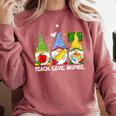 Cute Gnomes Teach Love And Inspire Back To School Teacher Comfort Colors Sweatshirt Crimson Cute Gnomes Teach Love And Inspire Back To School Teacher Comfort Colors Sweatshirt Crimson