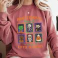 Cute Halloween Teacher Comfort Colors Sweatshirt Crimson Cute Halloween Teacher Comfort Colors Sweatshirt Crimson